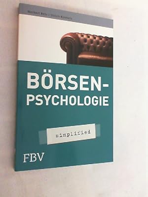 Bild des Verkufers fr Brsenpsychologie. zum Verkauf von Versandantiquariat Christian Back