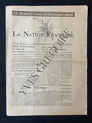 Image du vendeur pour LA NATION FRANCAISE-N112-27 NOVEMBRE 1957 mis en vente par Yves Grgoire