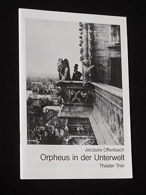 Image du vendeur pour Programmheft 9 Theater der Stadt Trier 1986/87. ORPHEUS IN DER UNTERWELT von Cremieux, Offenbach (Musik). Insz.: Birgitt Schleiffer, musikal. Ltg.: Geoffrey Moull, Bhnenbild/ Kostme: Enid Sarah Strutt. Mit Lawrence Vincent (Orpheus), Monika Starke (Eurydice), Friedhelm Rosendorff, Diane Pilcher, Angelika Schmid, Halina Ben, David Steck, Marianne Riedel-Weber mis en vente par Fast alles Theater! Antiquariat fr die darstellenden Knste