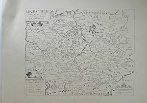 Leicestershire & East Midlands Map, Scala Milliarrum