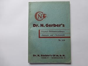 - Dr. N. Gerber's Milchuntersuchungs-Apparate. Hauptkatalog Nr. 206 zur Untersuchung von Milch, R...