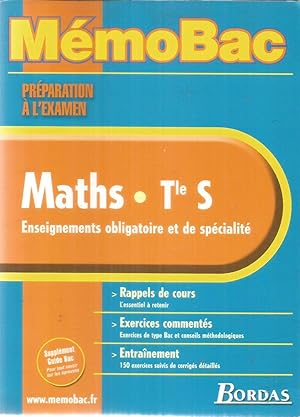 Image du vendeur pour Mmobac - prparation  l'examen - Maths T1e S mis en vente par Joie de Livre