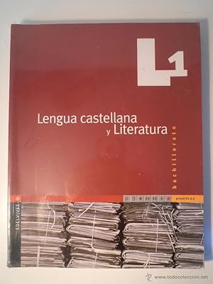 Imagen del vendedor de LENGUA CASTELLANA Y LITERATURA. 1 Bachillerato. Proyecto 2.2. GARCA MADRAZO, Pilar. MORAGN GORDN, Carmen y GARCA LAMAS, Jos Manuel. Ed. Edelvives 2002. ISBN 8426347703. 311 pginas profusamente ilustradas color. Tamao folio. Tapa blanda ilustrada color. Seales de uso. Humedades y numerosos textos destacados en color. Forrado en plastico. a la venta por Librera Anticuaria Ftima