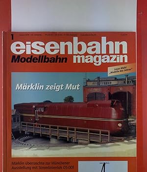 Bild des Verkufers fr Eisenbahnmagazin Modellbahn. Januar 2004. Nr. 1. Inhalt: Mrklin zeigt Mut. Mrklin berraschte zur Mnchener Ausstellung mit Stromlinienlok 05 001 u.a. zum Verkauf von biblion2