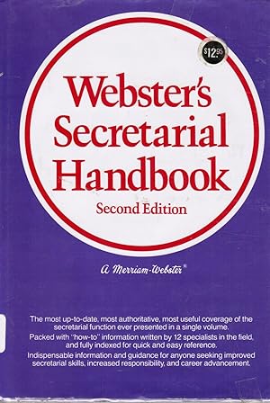 Imagen del vendedor de Webster's Secretarial Handbook a la venta por Bookshop Baltimore