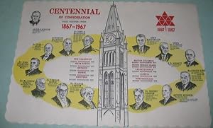 Centennial of Confederation: Canadian Prime Ministers from 1867 to 1967 -12 paper Placemats (Plac...