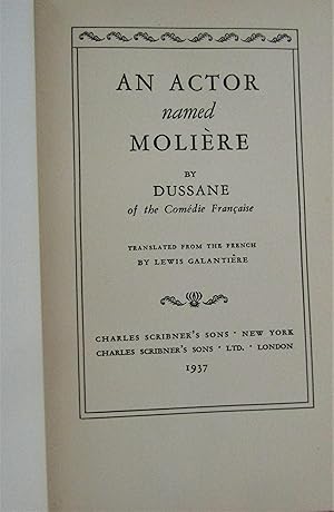 Seller image for An Actor Named Moliere for sale by Moneyblows Books & Music