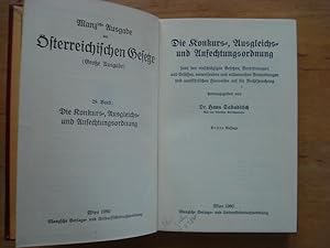 Die Konkurs-, Ausgleichs- und Anfechtungsordnung