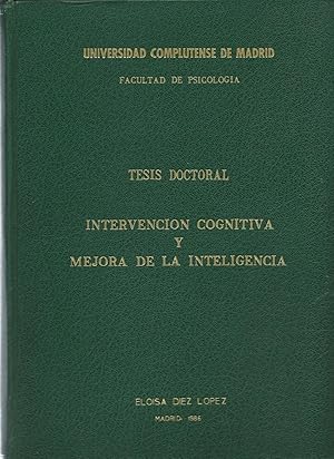 Tesis Doctoral Intervención Congnitiva y mejora de la Inteligencia. Universidad complutense de Ma...