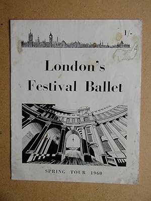 London's Festival Ballet Spring Tour 1960. Concert Programme.