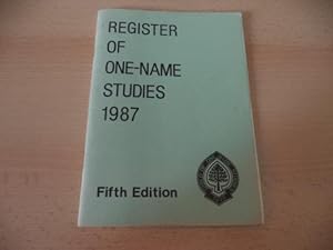 Register of One Name Studies
