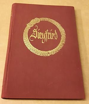 Bild des Verkufers fr Siegfried - Der Ring des Nibelungen - Ein Bhnenfestspiel fr drei Tage und einen Vorabend - Im Vertrauen auf den deutschen Geist entworfen und zum Ruhme seines erhabenen Wohltters des Knigs Ludwig II. von Bayern vollendet von Richard Wagner - Frontispiz= Wagner-Portrait auf Karte - Der Ring des Nibelungen: Vorabend: Das Rheingold, Erster Tag: Die Walkre, Zweiter Tag: Siegfried, Dritter Tag: Gtterdmmerung - Siegfried Vollstndiger Klavier-Auszug von Karl Klindworth Ausgabe der Original-Verleger B. Schott's Shne Mainz, Leipzig, London, Brssel, Paris - Personen der Handlung + Schaupltze der Handlung aufgelistet - zeigt 3 s/w-Bhnenbilder - Textseite: Zur Geschichte der Entstehung, Verffentlichung und Auffhrung von Richard Wagner's Ring des Nibelungen, danach nur noch Noten und Text. Um 1908 zu datieren. ERSTEN SEITEN MIT GESCHMCKTEM TEXT UND BHNENBILDERN ILLUSTRIERT! zum Verkauf von GAENSAN Versandantiquariat