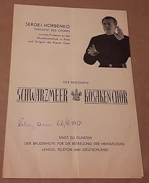 Konvolut Schwarzmeer-Kosakenchor - 1. Der berühmte Schwarzmeer-Kosakenchor singt zu Gunsten der B...