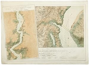 Immagine del venditore per A plan of Fort Montgomery and Fort Clinton, taken by His Majesty's forces, under the command of Maj. Gen.l Sir Henry Clinton, K.B: Survey'd by Major Holland, Surv.r Gen.l &c. . [With large inset titled:] Part of Hudsons River, shewing the position of Fort Montgomery and Fort Clinton, with the Chevaux de Frieze, cables, chains, &c to obstruct the passage of his Majesty's forces up the river. By Lieut. John Knight of the Royal Navy in 1777 venduto da Donald A. Heald Rare Books (ABAA)