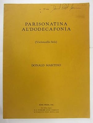 Parisonatina alDodecaphonia (Violoncello Solo).