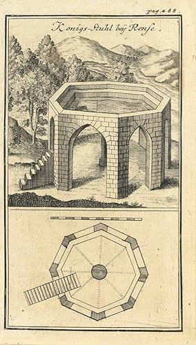 Bild des Verkufers fr Knigstuhl; darunter Grundri ('Konigs-Stuhl bey Rense. - pag. 488.'). zum Verkauf von Antiquariat Norbert Haas