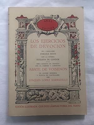 Bild des Verkufers fr LOS EJERCICIOS DE DEVOCIN del caballero Enrique Roch con la Seora Duquesa de Condor. zum Verkauf von Librera Sagasta