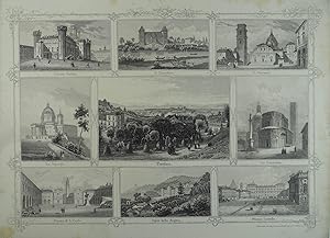 Torino. Stahlstich v. L. Oeder aus Lloyd "Illustriertes Familienbuch" Triest 1856, 20 x 28,5 cm