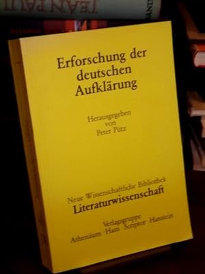 Seller image for Erforschung der deutschen Aufklrung. (= Neue wissenschaftliche Bibliothek 94 Literaturwissenschaft). for sale by Altstadt-Antiquariat Nowicki-Hecht UG