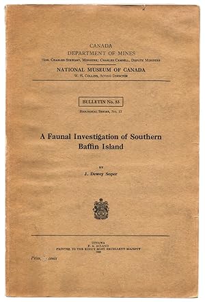 A Faunal Investigation of Southern Baffin Island