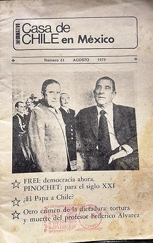 Informativo Casa de Chile en México N° 41.- Agosto 1979