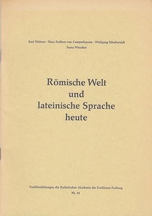 Seller image for Rmische Welt und lateinische Sprache heute Verffentlichungen der Katholischen Akademie der Erzdizenese Freiburg, 31 for sale by Licus Media