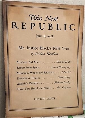 Report from Spain in The New Republic Magazine, June 8, 1938