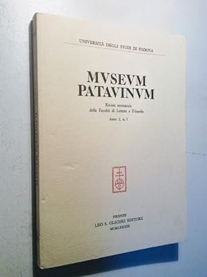 Museum Patavinum. Rivista semestrale della Facoltà di Lettere e Filosofia. Anno I, n. 1.