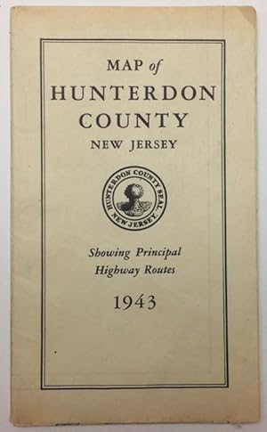 Map of Hunterdon County, NJ, showing principal highway routes, 1943