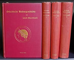 Griechische Kulturgeschichte. 4 Bände. Herausgegeben von J. Deri.