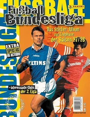 Imagen del vendedor de Fuball Bundesliga 97/98. Das Sticker-Album zur Endphase der Saison 97/98 + interessante Clubs der 2.Liga. a la venta por AGON SportsWorld GmbH