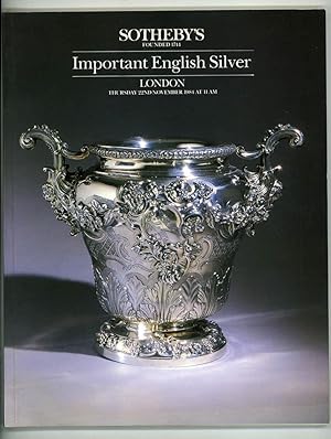 Important English Silver.