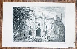 Disbound Engraving of "Exchequer Gate, Lincoln"