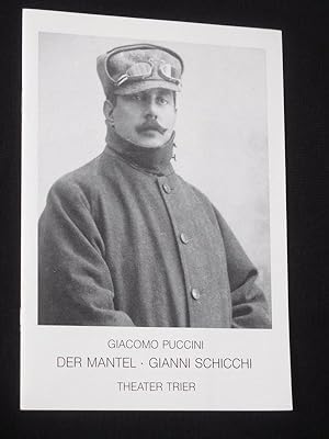 Bild des Verkufers fr Programmheft 11 Theater der Stadt Trier 1988/89. DER MANTEL [und] GIANNI SCHICCHI von Puccini. Musikal. Ltg.: Joachim Mayer-Cosacchi; Geoffrey Moull, Insz.: Werner Michael Esser, Bhnenbild: Uwe Klaus Lehofer, Kostme: Karin Krebs. Mit Dario Fabbri, Karin Clarke, Antonius Nicolescu, Berthold Hirschfeld; Anneli Harteneck, Diane Pilcher, Piotr Bednarski, Hilmar Berndt zum Verkauf von Fast alles Theater! Antiquariat fr die darstellenden Knste