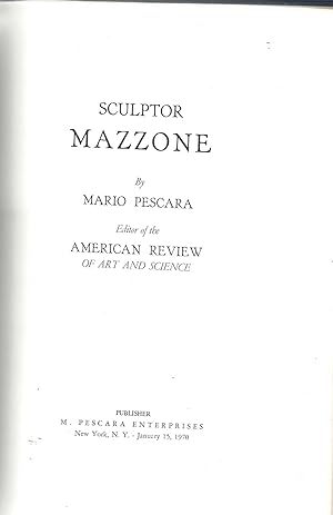 SCULPTOR MAZZONE