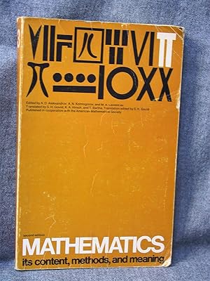 Seller image for Mathematics Its Content, Methods, and Meaning Volume Three for sale by Past Pages