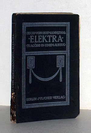 Bild des Verkufers fr Elektra. Tragdie in einem Aufzug. zum Verkauf von Antiquariat Stefan Wulf