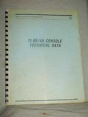 TI-99/4A CONSOLE TECHNICAL DATA