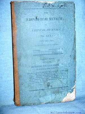 THE EDINBURGH REVIEW, OR CRITICAL JOURNAL: For Oct. 1809 - Jan 1810