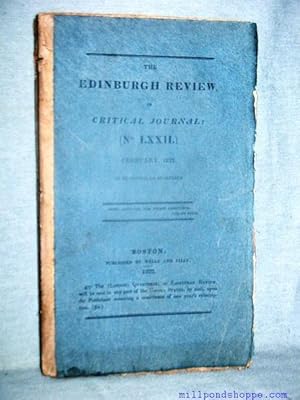 THE EDINBURGH REVIEW, OR CRITICAL JOURNAL: Oct. 1821 - Feb. 1822