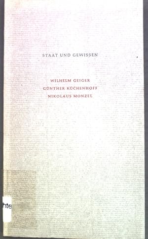 Imagen del vendedor de Staat und Gewissen; Studien und Berichte der Katholischen Akademie in Bayern, Heft 8; a la venta por books4less (Versandantiquariat Petra Gros GmbH & Co. KG)