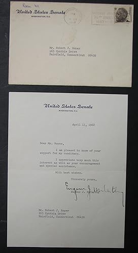 U.S. Senate letter Signed By Eugene McCarthy