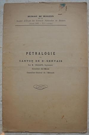 Pétralogie du canton de Saint-Gervais.