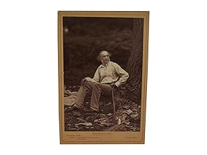 Cabinet Card of Gladstone Resting After Cutting Wood at Hawarden