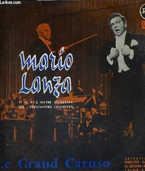 Bild des Verkufers fr 1 DISQUE AUDIO 33 TOURS - LE GRAND CARUSO - BANDE SONORE DU FILM MGM - MARIO LANZA ET LE RCA VICTOR ORCHESTRA / Rigoletto (Verdi) / La tosca (Puccini) / L'lixir d'amour (Donizetti) / La Joconde (Ponchielli) / Paillasse (Leoncavallo). zum Verkauf von Le-Livre