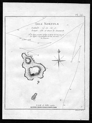 "Isle Norfolk" - Norfolk Island Norfk Ailen Australia map Karte