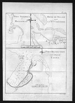 Bild des Verkufers fr Port Sadwich a Mallicollo ." - Malakula Nouvelle Caledonie Tanna Pacific Ocean zum Verkauf von Antiquariat Steffen Vlkel GmbH