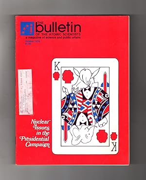 The Bulletin of the Atomic Scientists. October, 1976. Nuclear Sabotage; Peaceful Explosions; Nucl...