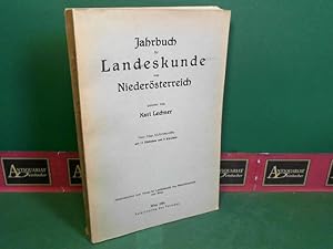 Bild des Verkufers fr Jahrbuch fr Landeskunde von Niedersterreich - Neue Folge XXXI/1953-1954. zum Verkauf von Antiquariat Deinbacher