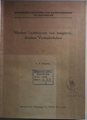 Mittlere Lichtkurven von langperiodischen Veränderlichen (Teil 1 - 35; gebunden in einem Buch) Ko...